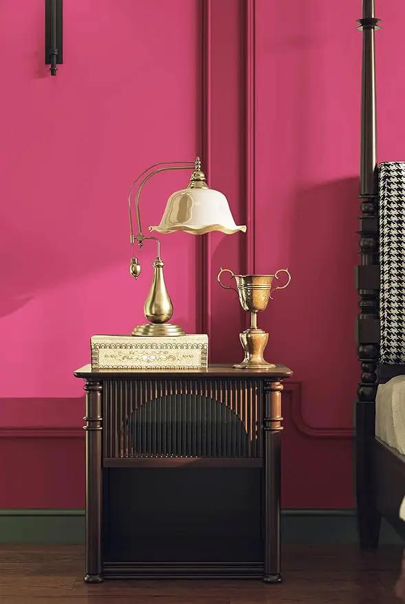 Dimoon 118''x17.7'' Pink Peel and Stick Wallpaper Contact Paper Modern Self Adhesive Wall Paper Removable Renter Friendly Textured Solid Color Shelf Cabinet Vinyl Roll (118''x17.7'',Rose Red) by GreenHaven Gardens