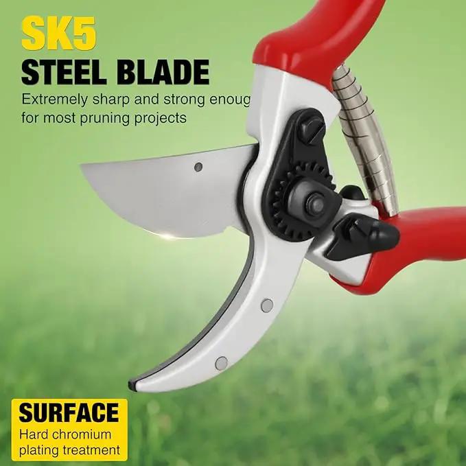 Yesker Pruning Shears Pruners for Gardening 8.5 in Professional Bypass Garden Scissors with Sharp SK5 Steel Blade Heavy Duty Hand Garden Shears Clippers for Branch Flower Plant Trimming Cutting Tools by GreenHaven Gardens