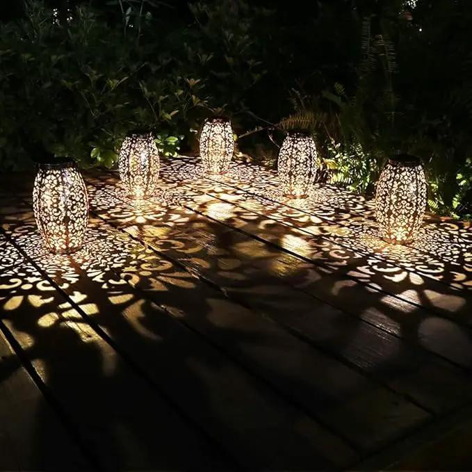 Kaixoxin Solar Lantern Lights for Hanging or Table Outdoor Solar Light for Patio Courtyard Garden (Silver-1) by GreenHaven Gardens