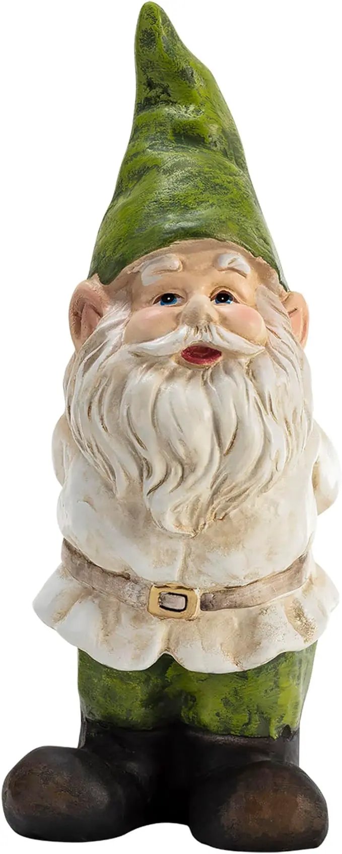 Alpine Corporation 12" Tall Traditional Outdoor Garden Gnome Yard Statue Decoration by GreenHaven Gardens