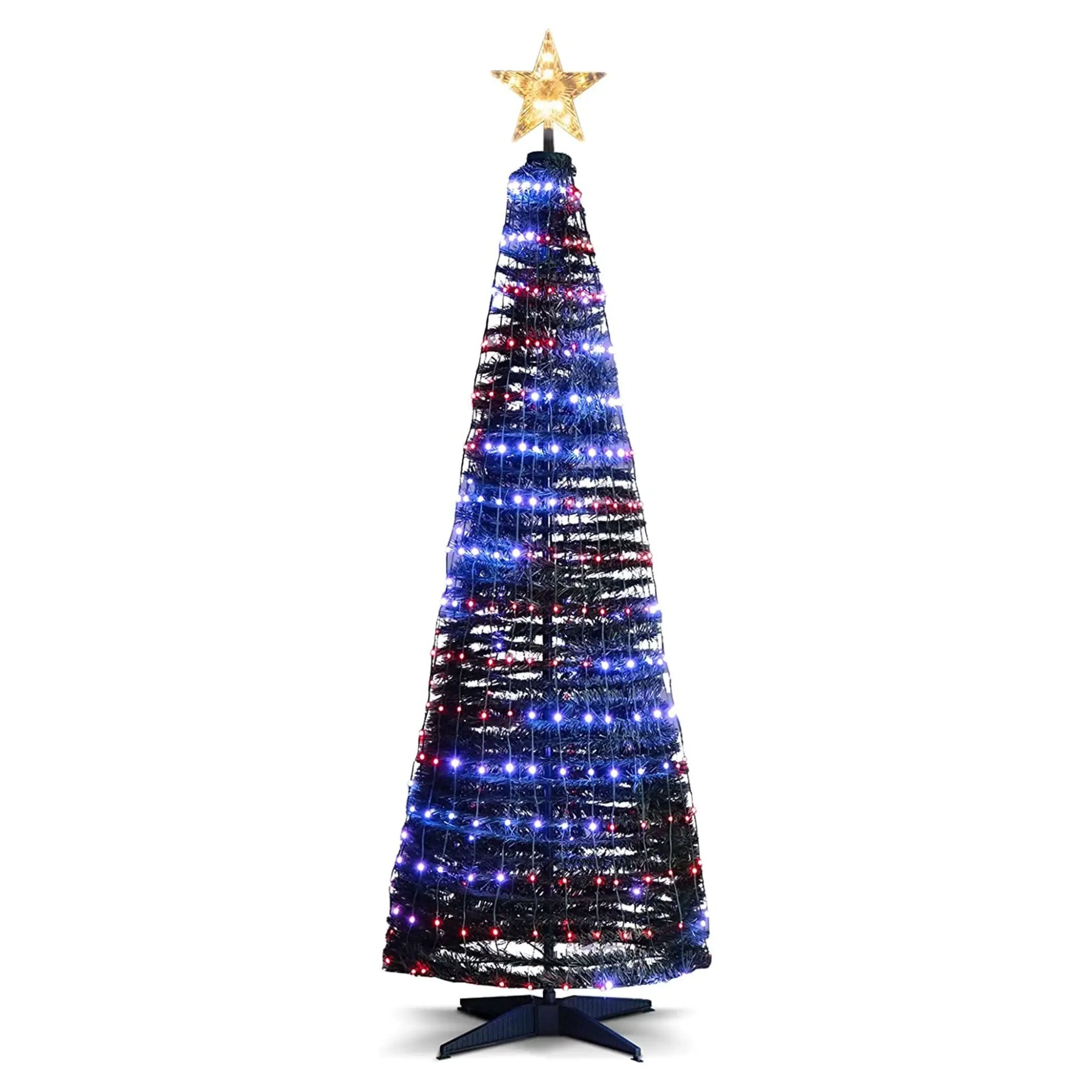 6.2 Feet Pop-up Lighted Christmas Tree with 282 RGB LED Lights-Green by DirectDeals