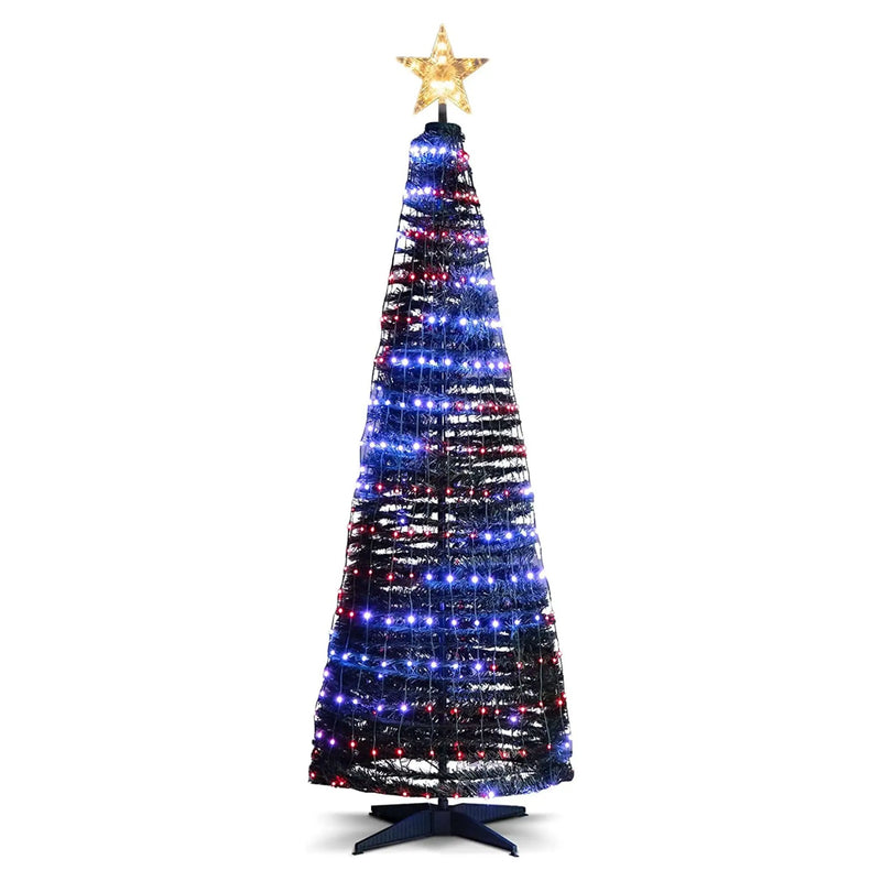 6.2 Feet Pop-up Lighted Christmas Tree with 282 RGB LED Lights-Green by DirectDeals