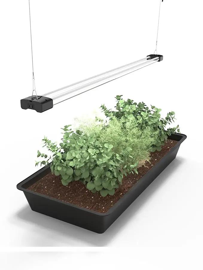 DYMOND Boostgro LED Seed Starter Grow Light 4FT Full Spectrum Linkable 5000k Daylight + 660nm Red + 450nm Blue Indoor Plant Lighting Fixture by GreenHaven Gardens