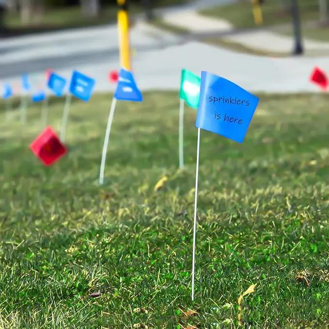 Zozen Marking Flags, Blue Color/1000 Pcs/15x4x5 Inch, Yard Flags for Lawn & Irrigation & Landscape & Sprinkler & Survey & Dog Training. by GreenHaven Gardens