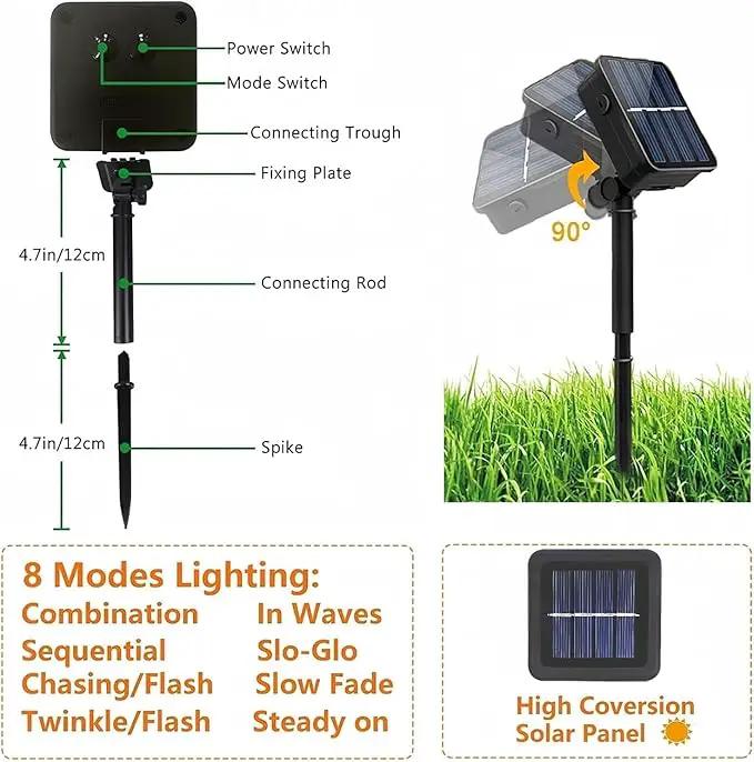4-Pack Total 800 LED Solar String Lights for Outside, Solar Christmas Lights Outdoor Waterproof, Green Wire Solar Tree Lights with 8 Lighting Modes for Xmas Wedding Party Garden Decoration(Warm White) by GreenHaven Gardens