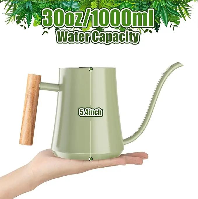 Watering Can Indoor Plants 35oz Sage Green Water Can Indoor Metal Small Water Can Pot with Long Spout for House Bonsai Plants Garden Flower Decorative by GreenHaven Gardens