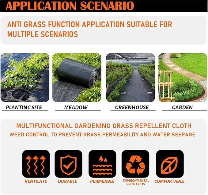 3Size Weed Barrier Landscape Fabric Heavy Duty Woven Ground Cover Weed Cloth Geotextile Fabric Driveway Fabric (3x100FT) by GreenHaven Gardens