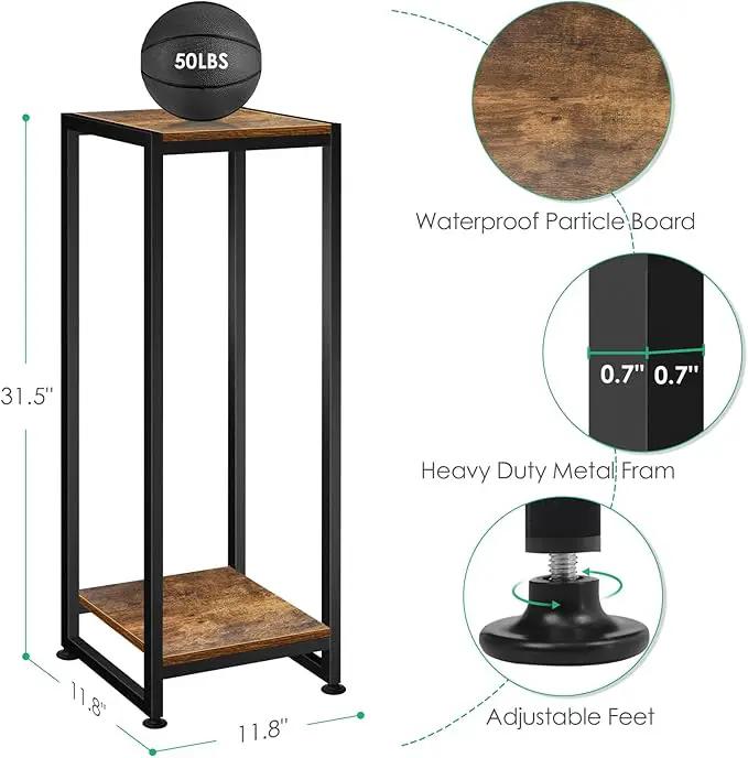 Plant Stand Indoor, 31.5'' Tall Wood Plant Stands Heavy Duty Pedestal Stand for Indoor Outdoor, Modern Corner Flower Stand for Patio, Living Room, Balcony by GreenHaven Gardens