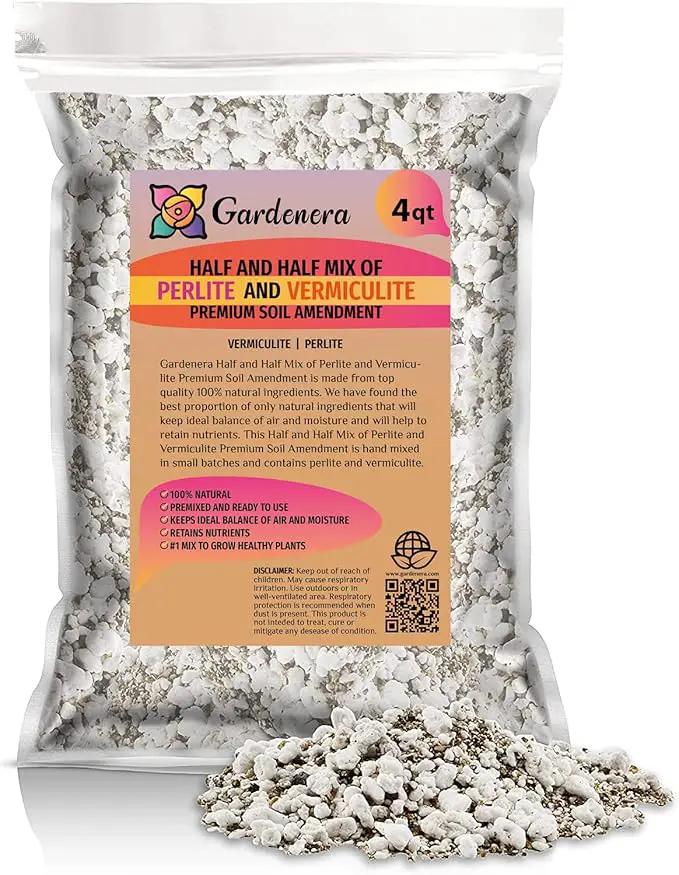 Premium Perlite and Vermiculite 50/50 Mix - Achieve The Perfect Balance of Air, Moisture, and Nutrients - 4 Quart by GreenHaven Gardens