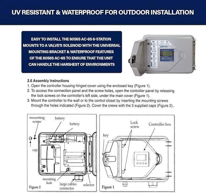 Galcon 8056S AC-6S 6-Station Indoor Irrigation or Outdoor Controller-Seconds Operation by GreenHaven Gardens