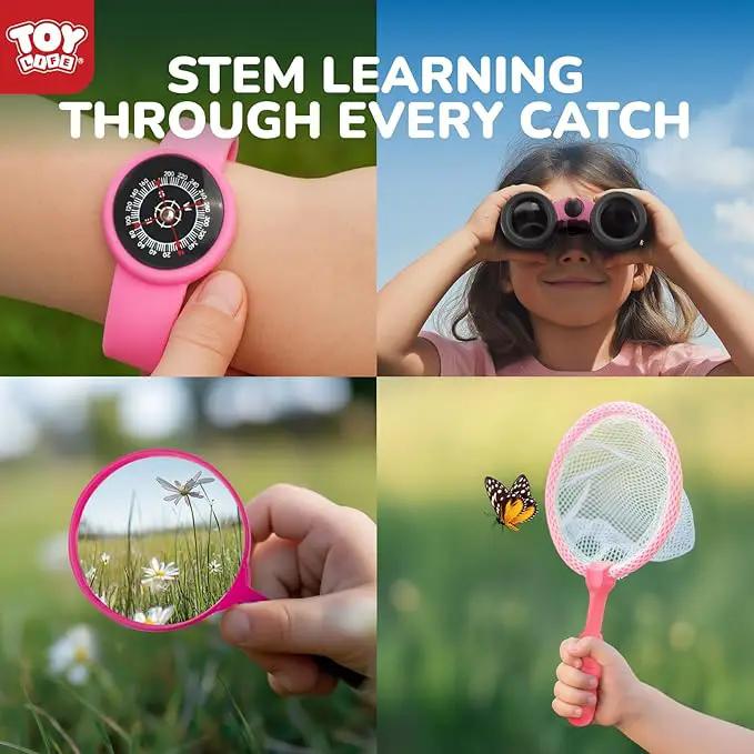 TOY Life Kids Explorer Kit with Bug Catcher for Kids, Bug Catching Kit with Bug Toys, Kid Safari Vest & Hat, Compass, Binoculars, Magnifying Glass, Educational Outdoor Toys Kid Adventure Kit by GreenHaven Gardens