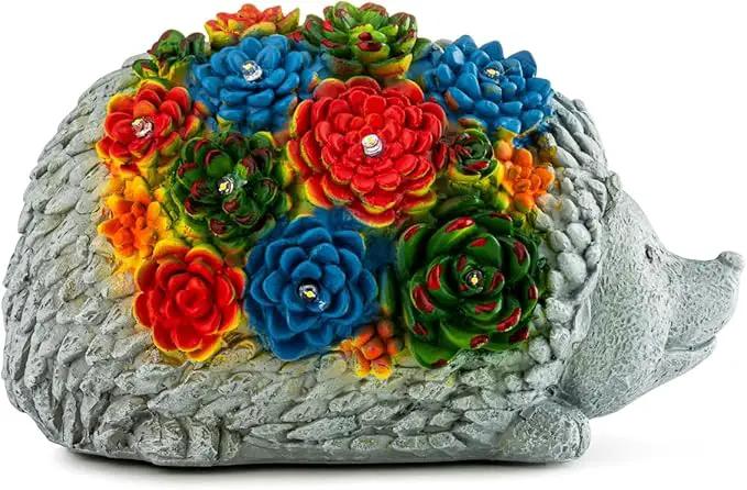 Solar Garden Statue – Cute Hedgehog with 7 Warm LED Lights, Solar-Powered & Weatherproof – Outdoor Lawn, Patio & Yard Décor – Charming Gift for Home & Garden Lovers by GreenHaven Gardens