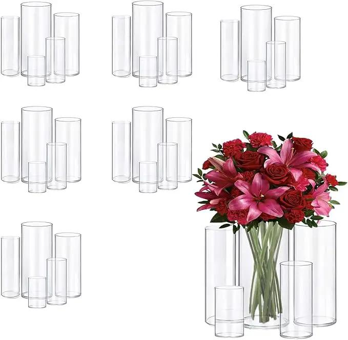30pcs 11.8Inch Large Size Glass Vase Cylinder for Centerpieces Small Flower Glass Clear Home Decor Centerpiece Table Flower Vase Decorations for Wedding＆Holiday 6,7.9,10,10,11.8Inch Tall by GreenHaven Gardens