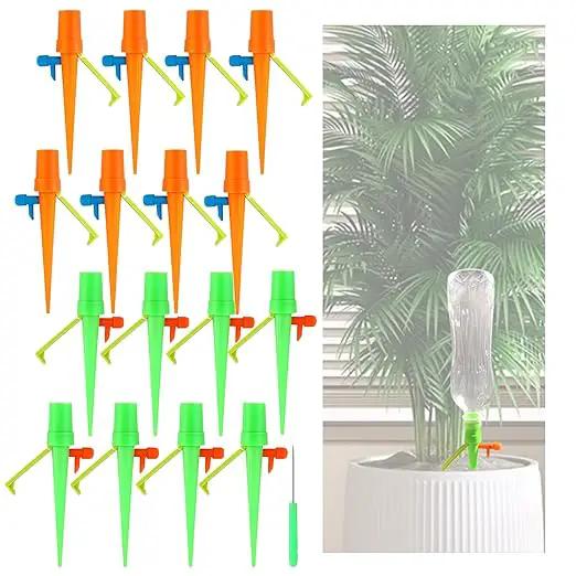 Self Watering Planter Insert Devices, Garden Automatic Watering System, Plant Watering Spikes for Outdoor Plants, Potted Plant Watering System for Vacation（16 PCS) by GreenHaven Gardens