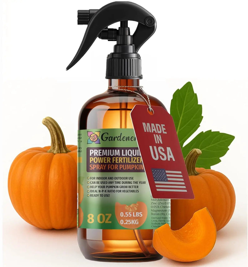 Liquid Power Pumpkin Fertilizer Spray – Ready-to-Use Liquid Plant Food Mist for Pumpkin – Premixed, Easy Application – Fast-Acting Formula for Growth, Roots & Yield – Indoor & Outdoor Use – 8 oz by GreenHaven Gardens