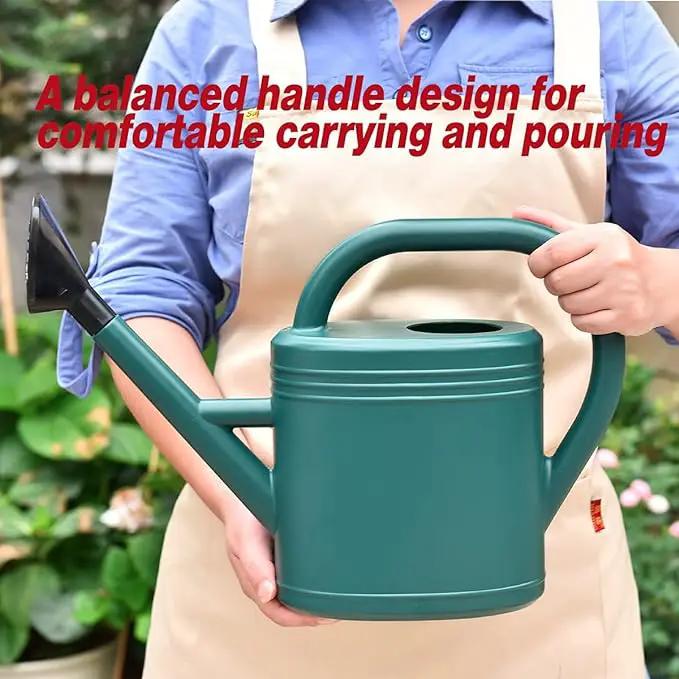 Watering Can 1 Gallon for Indoor Plants, Garden, Outdoor Plant House Flower, Gallon Large Long Spout with Sprinkler Head (Blue) by GreenHaven Gardens