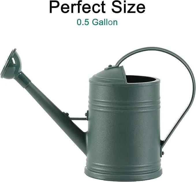 Plastic Indoor Watering Can with Sprinkler Head - 68 oz, 1/2 Gallon by GreenHaven Gardens