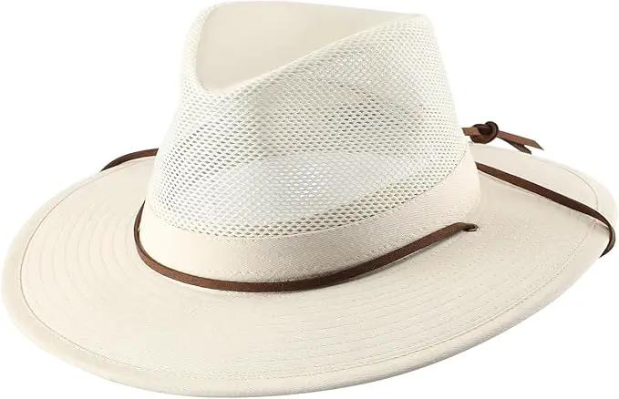 Home Prefer Cotton Summer Fedora Hat Wide Brim Sun Hats for Men Women UPF 50+ Sun Protection Cap for Fishing Hiking by GreenHaven Gardens