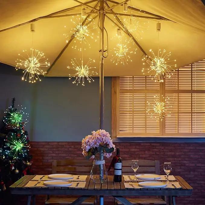 FOOING 6 Pack Firework Lights Led Copper Wire String Lights 8 Modes Battery Operated Fairy Lights with Remote,Wedding Decorative Hanging Lights for Party Patio (Warm White) by GreenHaven Gardens