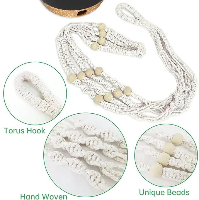 ZMTECH 2 Pack 10 Inch Hanging Planters with Macrame Plant Hanger for Indoor and Outdoor Plants, Self Watering, Drainage Hole, Visible Level Tray, Gray by GreenHaven Gardens