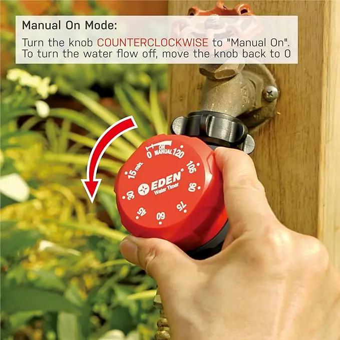 Eden Mechanical Watering Hose Timer for Lawn and Garden, 1-Zone Sprinkler Timer by GreenHaven Gardens