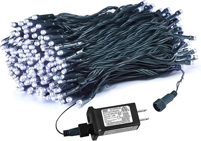 weillsnow White Christmas Fairy Lights Plug in, 200 LED 66FT Waterproof Christmas String Lights, 8 Modes with Memory for Outdoor Indoor Wedding Garden Christmas Decorations (66FT, White) by GreenHaven Gardens
