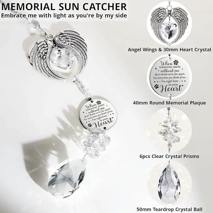Dog Memorial Gifts for Loss of Dog Sympathy Gifts, Pet Memorial Gifts for Dogs Cats, Pet Memorial Crystal Suncatcher, Thoughtful Cat Dog Bereavement Gifts Dog Remembrance Gift for Pet Loss Condolence by GreenHaven Gardens