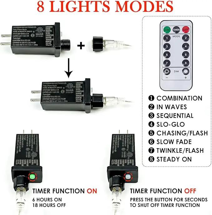 66Ft 200LED Fairy Lights Plug in with Remote, Waterproof String Lights Outdoor & Indoor 8 Modes with Timer, LED Twinkle Lights for Girl's Room Garden Patio Halloween Christmas Decorations (Cool White) by GreenHaven Gardens
