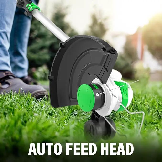 SOYUS Weed Wacker Battery Operated, 12 Inch String Trimmer Cordless, 20V Weed Wacker Electric with Battery and Charger, Lightweight Edger Trimmer with 8 Pcs Replacement Spool Trimmer Lines by GreenHaven Gardens