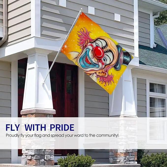 Circus Clown Flag 3x5 Ft Indoor/Outdoor Yard Garden Lawn Holiday Decoration Banner Sign by GreenHaven Gardens