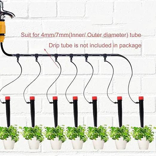 60pcs Drip Emitters for 1/4" Drip Irrigation Tubing,Adjustable 360 Degree Water Flow Drippers Garden Irrigation for 4-7mm Watering System by GreenHaven Gardens