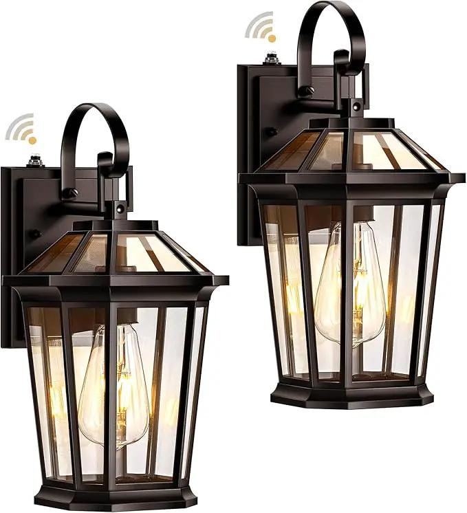 VIANIS 2-Pack Oil Rubbed Bronze Outdoor Lights Wall Mount, Dusk to Dawn Wall Lights for House Outside, Aluminium Modern Porch Lights Sconce, Exterior Wall Lantern Fixture with Waterproof, Anti-Rust by GreenHaven Gardens
