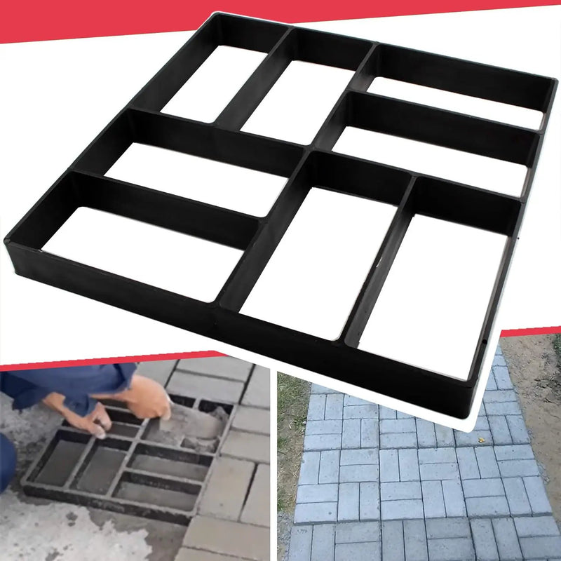 Anothera 15.7"x15.7"x1.57" Concrete Molds Reusable Walk Maker Pathmate Stone Molding Stepping Stone Path Maker Paver Yard Patio Lawn Garden DIY Walkway Pavement Brick Moulds (8-Grid) by GreenHaven Gardens
