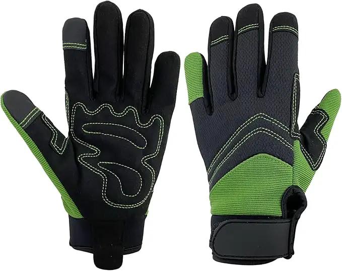 Gardening Gloves for Men and Women, Thorn Proof & Puncture Resistant Working Gloves, Gloves for Safety Work and Gardening, Gardening Gifts, Synthetic Leather Spandex Mechanic with Touchscreen Support by GreenHaven Gardens