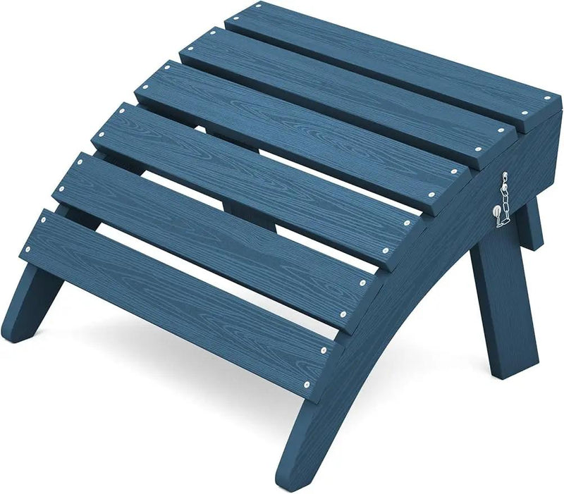 KINGYES Folding Adirondack Ottoman for Adirondack Chair, Navy by GreenHaven Gardens