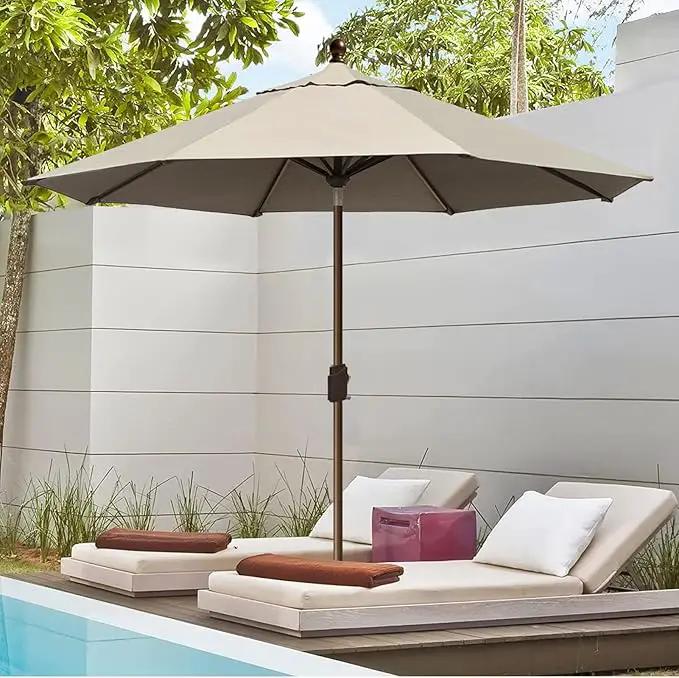 EliteShade USA 10-Year-Non-Fading 10Ft Market Umbrella Patio Umbrella Outdoor Table Umbrella with Ventilation, Antique Beige by GreenHaven Gardens