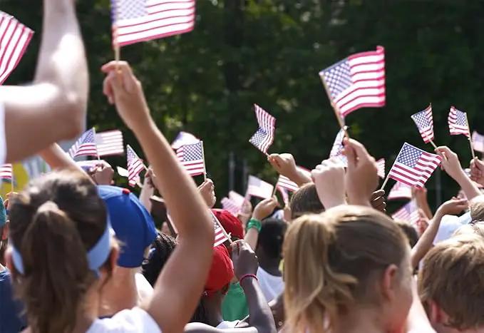 300pcs Small American Flags on Stick, Handheld 8 x 5.5 Inchs Mini American Flags with Kid-Safe Golden Spear Top, US Flags for 4th of July Decorations Outdoor, Independence Day Decorations by GreenHaven Gardens