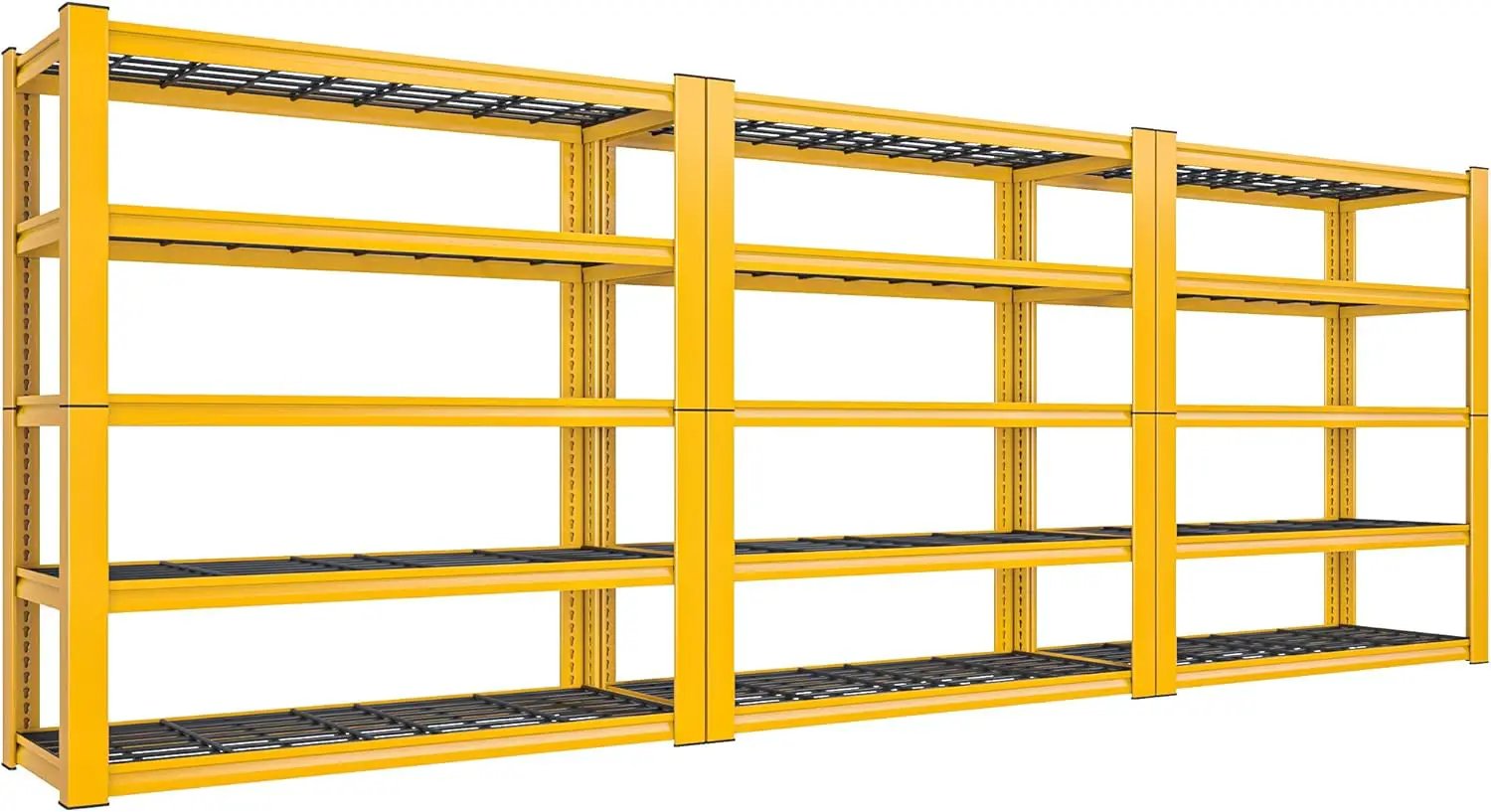 REIBII 72''H Garage Shelving 3010 LBS Storage Shelves Adjustable Metal Shelving 5 Tier Metal Shelves for Storage Industrial Shelf for Kitchen Pantry Warehouse Basement 72" HX35.5 WX16 D, 3 Pack by GreenHaven Gardens