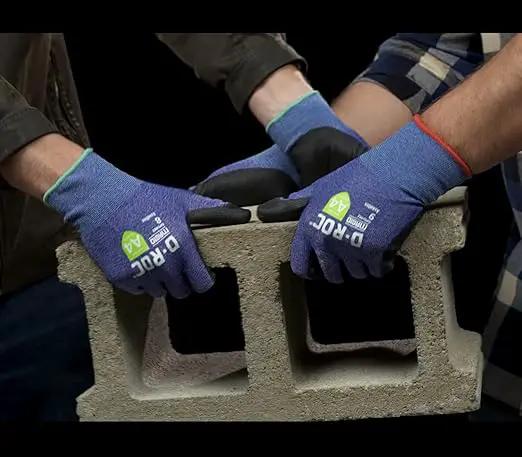 MAGID D-ROC ANSI A4 AeroDex Polyurethane Palm Coated Work Gloves, 1 Pair, Size 6/XS, GPD482 by GreenHaven Gardens