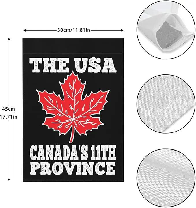The US Canada’s 11th Province Seasonal Garden Flag 12x18 Double Sided Funny Banner for Indoor by GreenHaven Gardens