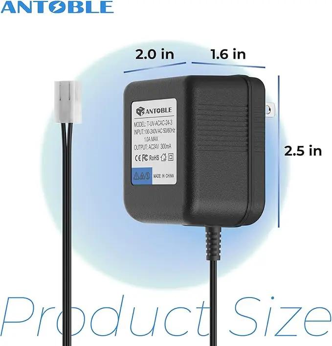 ANTOBLE Sprinkler System Power Supply Transformer 24V 300mA Irrigation Timers System Power Cord Replacement Part AC Adapter Charger Indoor Sprinkler Controller Irrigation System Accessories by GreenHaven Gardens