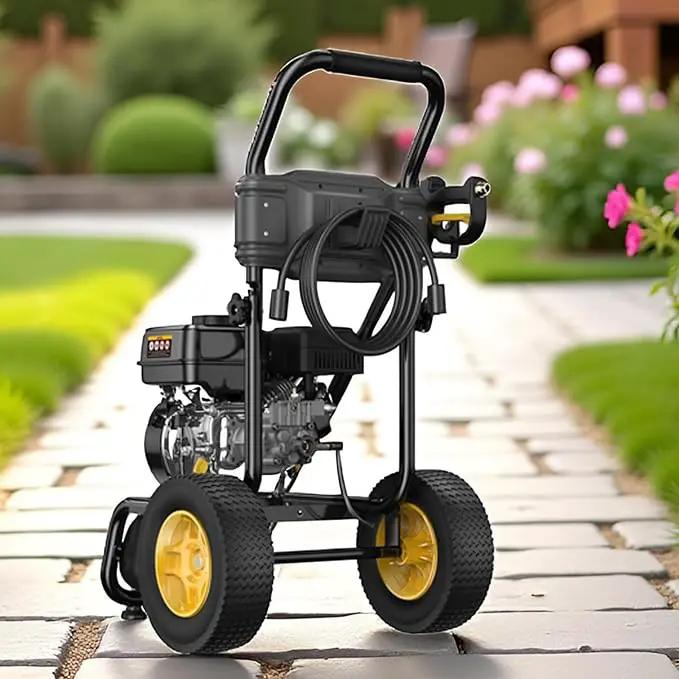 BLUBERY 3500 PSI Gas Pressure Washer, 2.6 GPM Heavy Duty High Power Washer, 30Ft Pressure Hose&Soap Tank,5 Pressure Nozzles,Black by GreenHaven Gardens