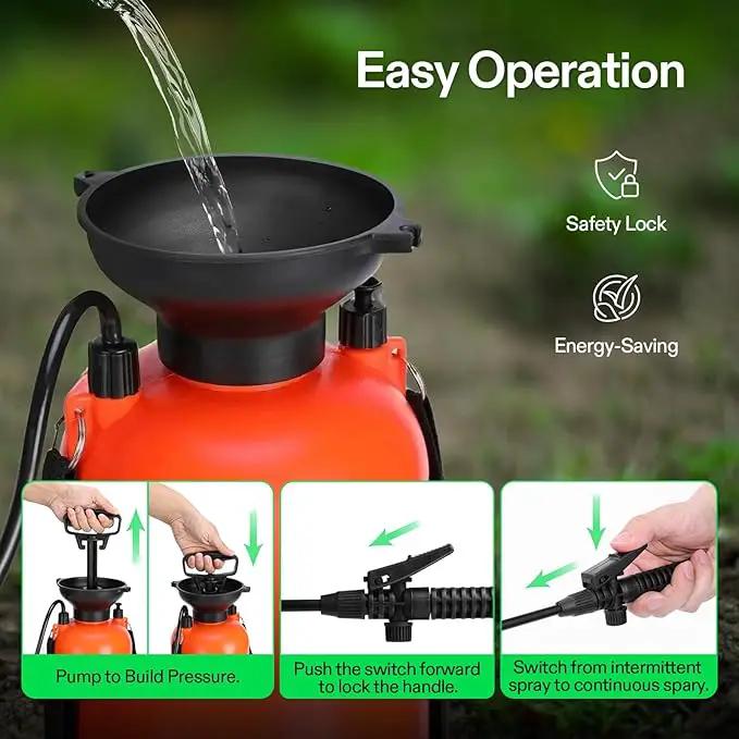 VIVOSUN 1.59-Gallon Pump Pressure Sprayer, Pressurized Lawn & Garden Water Spray Bottle with Adjustable Shoulder Strap, for Plants Spraying, Garden Watering and Household Cleaning by GreenHaven Gardens