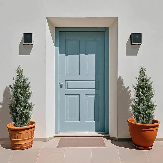 momoplant Artificial Cedar Topiary Trees 3 Ft Fake Cedar Shrubs Set of 2 Faux Cypress Potted Plants for Outdoor Indoor Decor by GreenHaven Gardens