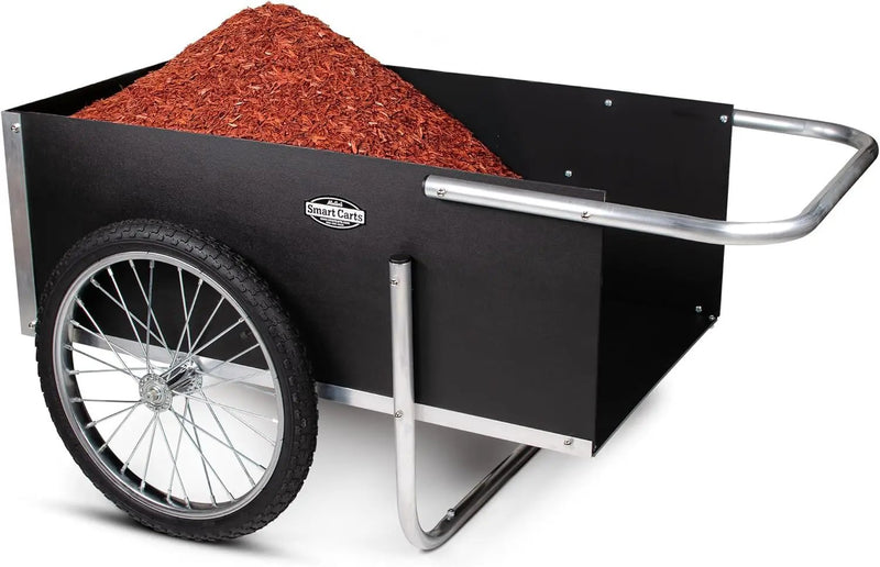 Smart Carts Ultimate Gardener Cart with 7 CF Capacity, Large 20-Inch Wheels for Effortless Maneuverability, and Aluminum Frame That is Strong, Lightweight, and Rustproof by GreenHaven Gardens