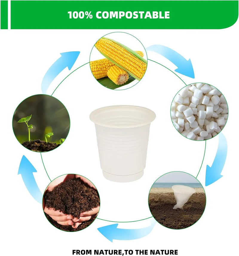 3 oz Compostable Disposable Bathroom Mouthwash&Rinse Cups,100pcs Small Snack Cups for Kids,Mini Drinking Cups for Party,Office, Picnic, BBQ by GreenHaven Gardens