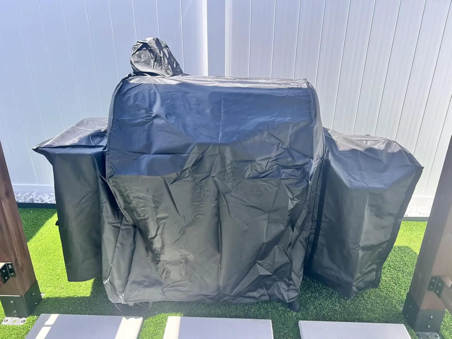 Grill Cover for Char-Griller Smokin Champ 1624 Smoking Champ Offset Smoker 1733, Blazer 2130 and Classic 2175, Heavy Duty Waterproof UV Resistant Cover, Outdoor BBQ Accessories by GreenHaven Gardens
