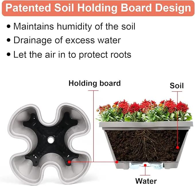 Vertical Planter 4 Tier Stackable Planters Garden Planters Strawberry Herb Flower and Vegetable Planter Indoor Outdoor Gardening Pots with Removable Wheels and Tools by GreenHaven Gardens