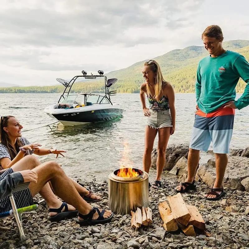 Solo Stove Ranger with Stand Fire Pit Kit - Portable 15 inch Wood Burning Low Smoke Portable Firepit | Perfect for Tailgating RV | Made from Durable Stainless Steel by GreenHaven Gardens