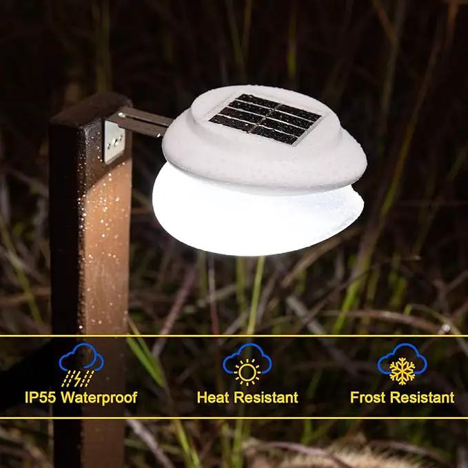ROSHWEY Gutter Lights Solar Powered, 6 Pack Solar Patio Decor Lights with 9 LED Waterproof Fence Light for Eaves Garage Garden Landscape Pathway (Cool White) by GreenHaven Gardens